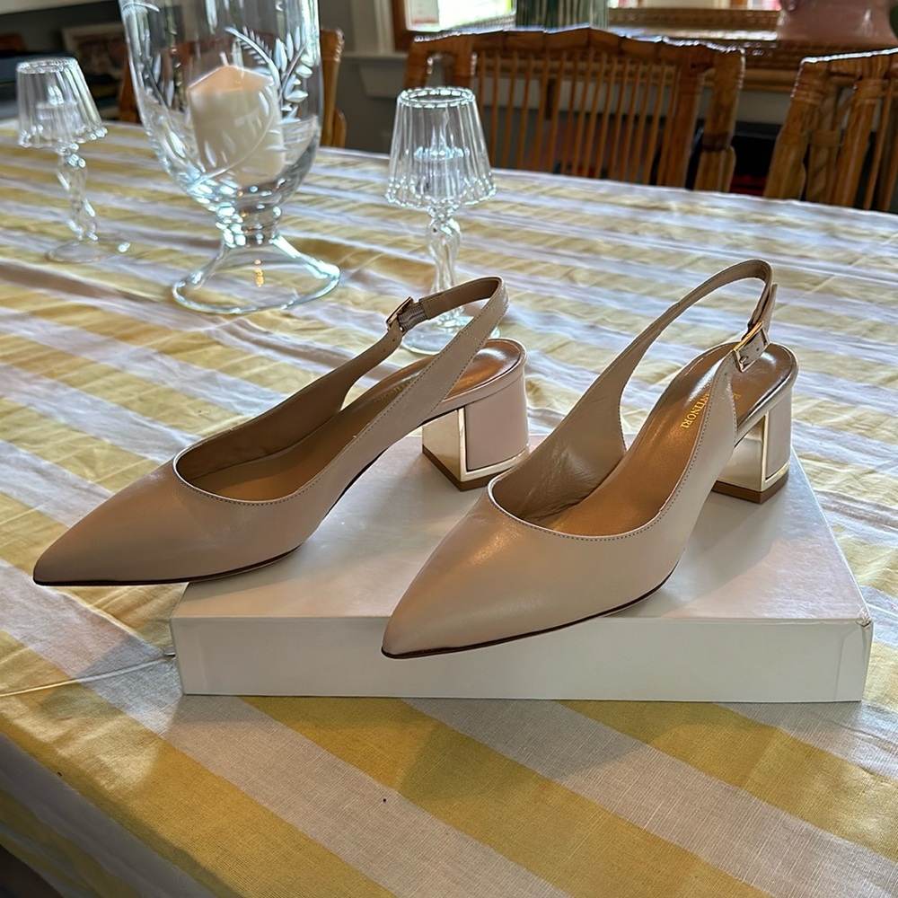 Clorinda Antinori Monte sling back heel, nude